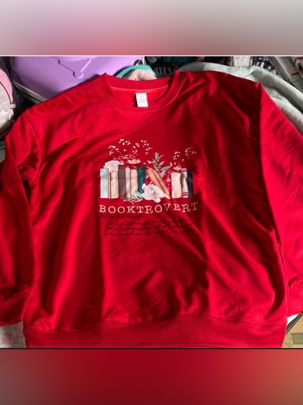 NWOT Red BookTROVERT Lover Sweatshirt